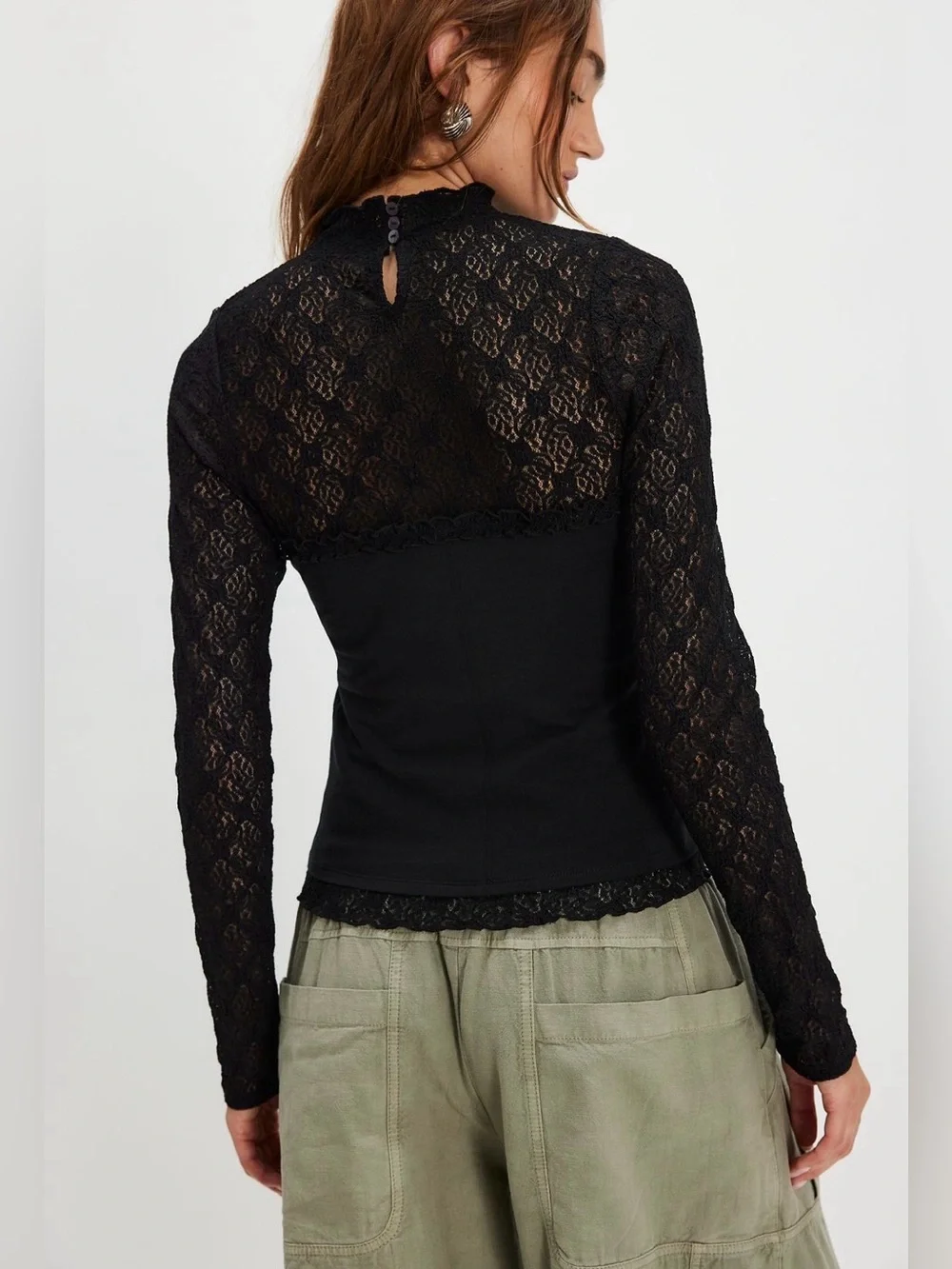 FREE PEOPLE Miya Lace Top